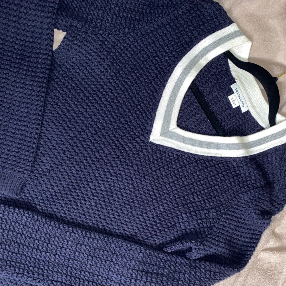 Navy V-Neck Sweater